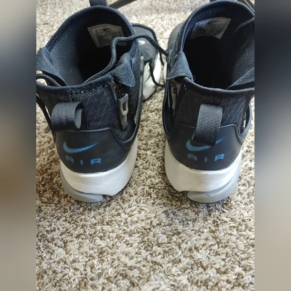 Nike Air Presto Mid Utility Black And White Hi-Top Sneaker Shoes Size 9 - Picture 4 of 8